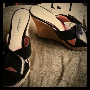 Charles David leather wedge